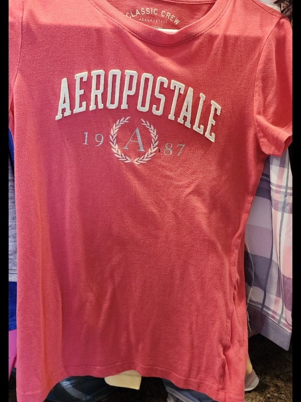 Aeropostale Womens Pink Short-Sleeve Logo Tee Size Med New Without Tags